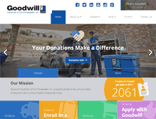 Tablet Screenshot of goodwillches.org